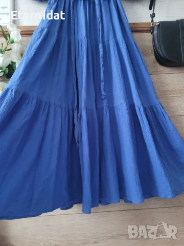 Дълга разкроена лятна рокля С/М, снимка 5 - Рокли - 51197155