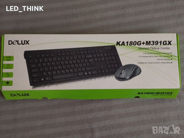 Безжична клавиатура и мишка DELUX KA180+M391GX, снимка 1 - Клавиатури и мишки - 46257249