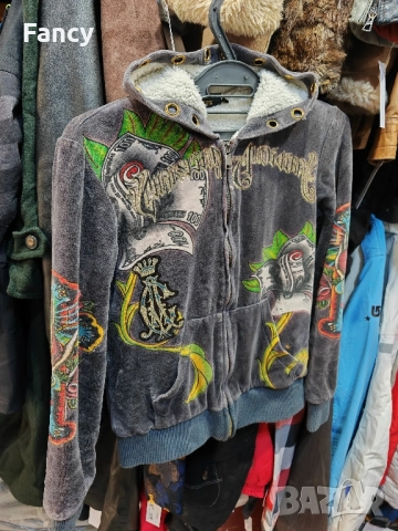 Страхотен Суитшърт, полар Christian Audigier, снимка 3 - Суичъри - 52159319