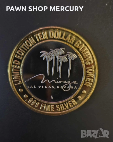 Продавам 2бр. сребърни игрални токъни 10 долара от Лас Вегас, снимка 4 - Нумизматика и бонистика - 51860938