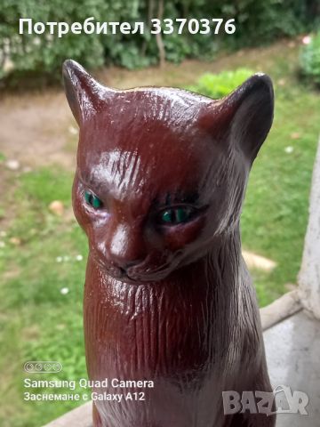 Керамична статуетка-Котка, снимка 3 - Декорация за дома - 45807301