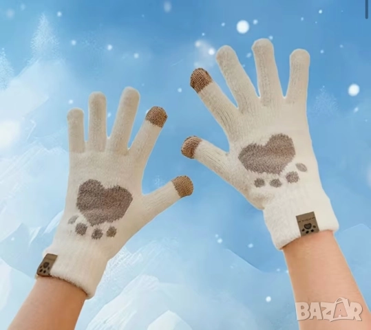 Дамски зимни ръкавици, нови, снимка 3 - Ръкавици - 52899192