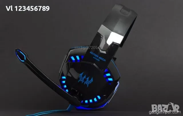 Геймърски слушалки Kotion Each G2000, с микрофон и подсветка, снимка 5 - Слушалки и портативни колонки - 50813650