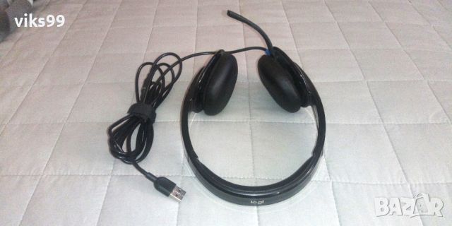 Слушалки с микрофон Logitech USB, снимка 2 - Слушалки за компютър - 42568520
