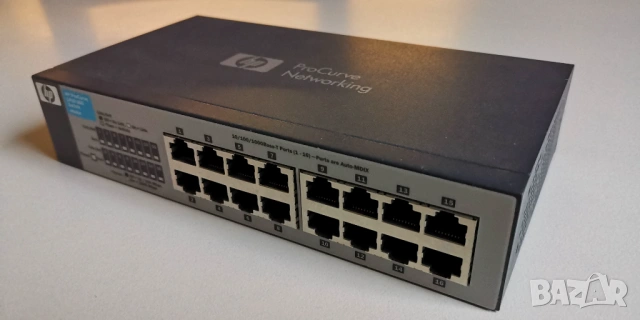 компактен суич HP 1410-16G 10/100/1000 Gigabit Switch J9560, unmanaged, fanless