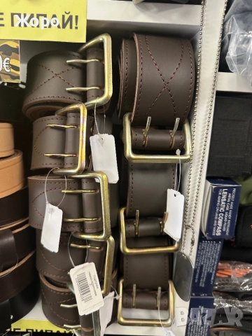 Кожени Колани Офицерски-Черни и Кафяви, снимка 3 - Екипировка - 52428023