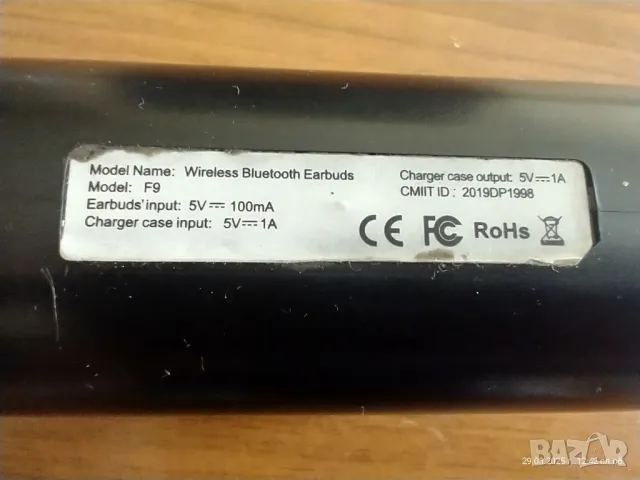 Блутут слушалки F9 , снимка 3 - Слушалки, hands-free - 49685842