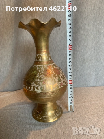  бронзова флорална ваза, снимка 3 - Антикварни и старинни предмети - 52976694