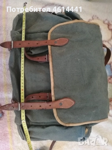  ЛОВНА ЧАНТА раница  40х50 см БРЕЗЕНТ ПОЧТИ НОВА, снимка 2 - Екипировка - 52119872