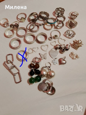 Бижута сребро и стомана , снимка 7 - Бижутерийни комплекти - 53869422