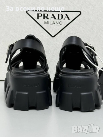 Prada Дамски Черни Сандали Прада Код P1067, снимка 4 - Сандали - 51425438