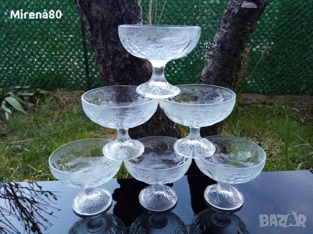 Винтидж чаши за мелба - 6 бр.