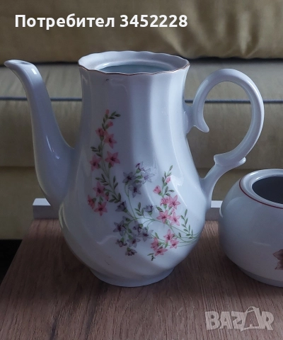 порцелан България две кани и захарница за колекционери , снимка 4 - Антикварни и старинни предмети - 52838936