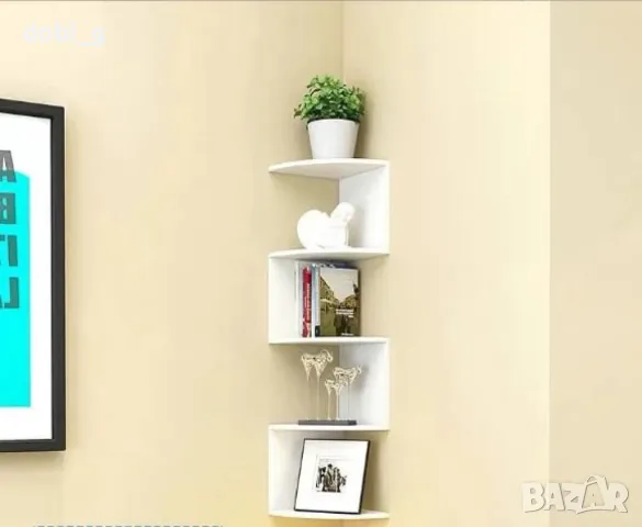 Ъглова етажерка за съхранение с 5 рафта