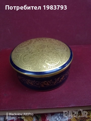 Луксозен порцелан-Лимож Франция,двойно позлатяване!, снимка 6 - Бижутерийни комплекти - 53622743