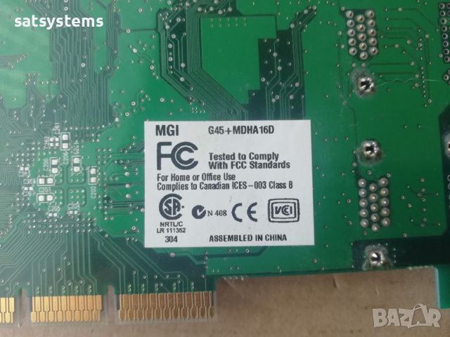 Видео карта Matrox MGI G45+MDHA16D 971-0301 REV:A DUAL VGA 16MB AGP, снимка 10 - Видеокарти - 46229240