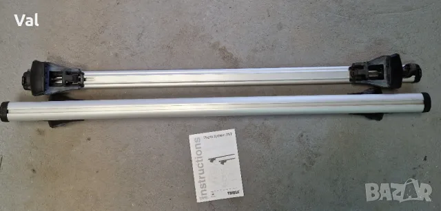Багажник Тhule AeroBar 869 със захвати Thule Rapid System Railing 757 -120см, снимка 8 - Аксесоари и консумативи - 50405081