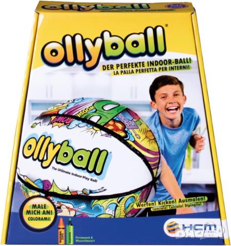 Детска/Бебешка Топка за Игра + Оцветяване HCM Ollyball за Игра на Закрито!, снимка 7 - Детски топки - 45984247