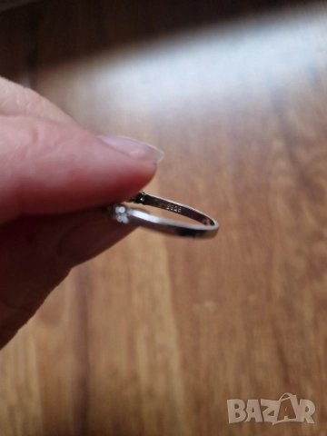 Сребърен пръстен с циркони, снимка 2 - Пръстени - 52398587