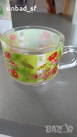 Комплект 6 прозрачни термочаши и чинийки, снимка 3 - Сервизи - 52837288