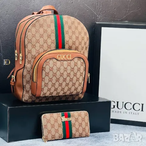 дамски комплект раница и портмоне louis vuitton Шанел gucci versace tommy hilfiger , снимка 4 - Чанти - 47445359