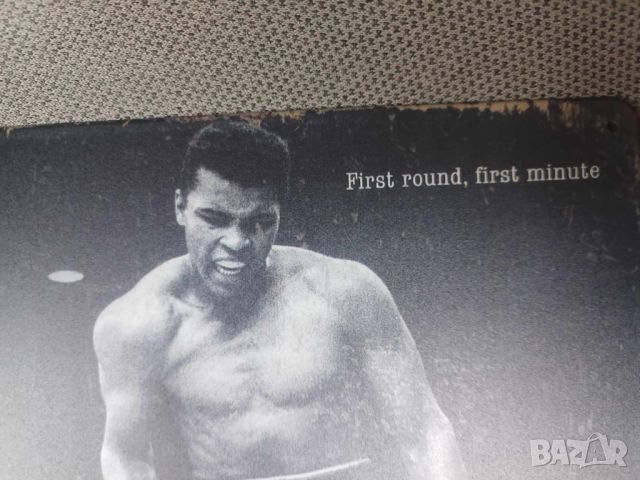 Muhammad Ali-Sonny Liston 25 may 1955,First Round,First Minute-уникална метална табела(плакет), снимка 4 - Фен артикули - 45727904