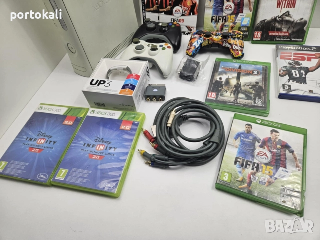 Xbox 360 конзола джойстици игри кабели, снимка 8 - Xbox конзоли - 52534426