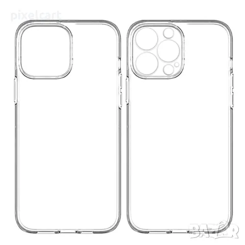 Силиконов калъф за iPhone 13 Pro Max, 0.5mm, Прозрачен, снимка 1 - Калъфи, кейсове - 47923232