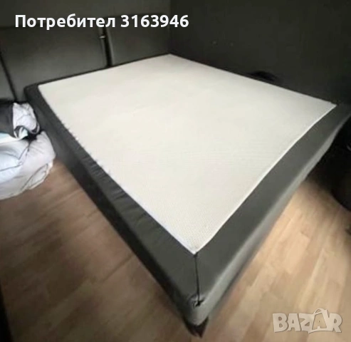 Модрно Боксспринг легло, снимка 3 - Спални и легла - 53856705