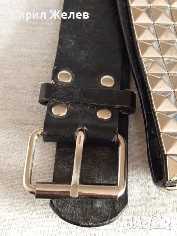 Дамски кожен колан с капси тип рокерски много красив 18602, снимка 3 - Колани - 51893956