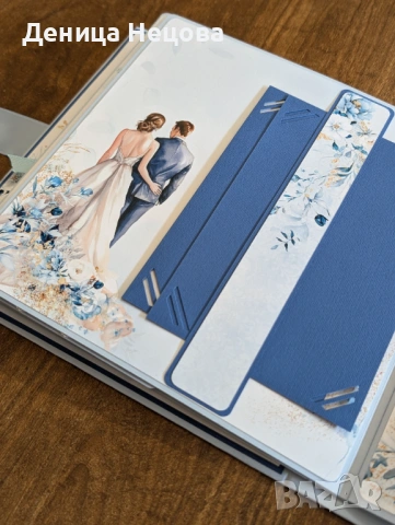 Сватбен албум, ръчно изработен албум за сватба, сватбена картичка, снимка 13 - Подаръци за сватба - 53475167
