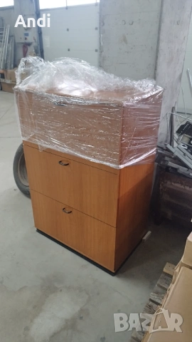 Офис шкаф - шкаф с 3 чекмеджета цвят череша 80/50/118см, снимка 3 - Шкафове и рафтове - 54072917