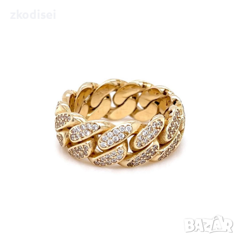 Златен дамски пръстен 6,98гр. размер:58 14кр. проба:585 модел:23084-1