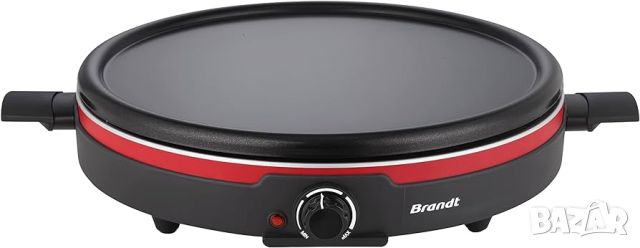 BRANDT Електрическа машина за палачинки 2 чинии 1350w черно/червено - Cr1350, снимка 5 - Други - 45560160