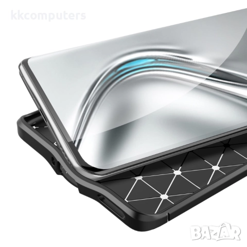 Huawei Honor V40 5G Удароустойчив Litchi Skin Калъф и Протектор, снимка 3 - Калъфи, кейсове - 52581394