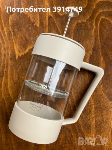 Френска преса / кана / чайник / инфузер за кафе, чай, корпус от стъкло, 900 мл