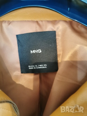 кожено яке на MANGO хл размер, снимка 3 - Якета - 54282674