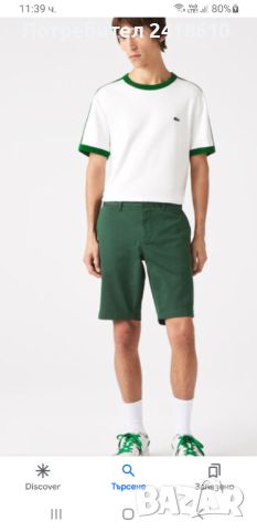 Lacoste Cotton Classic Fit Mens Size 33 НОВО! ОРИГИНАЛ! Мъжки Къси Панталони!, снимка 3 - Къси панталони - 46032410