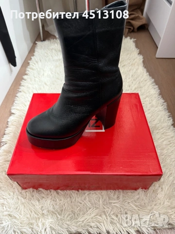 Черни дамски боти , снимка 2 - Дамски боти - 53844215