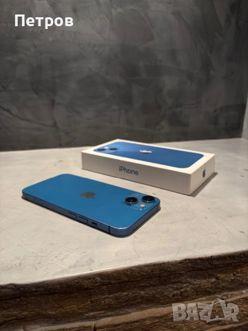 КАТО НОВ Iphone 13 Blue 128 GB, снимка 2 - Apple iPhone - 54084893