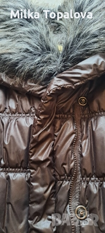 Тъмнокафяво шушляково зимно яке