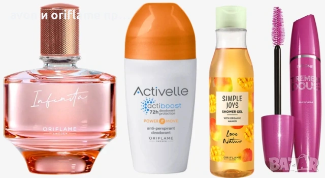 ORIFLAME - комплект Infinita+душ гел+рол он+спирала