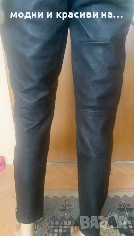 Дамски кожен панталон, размер М, снимка 7 - Панталони - 53219414