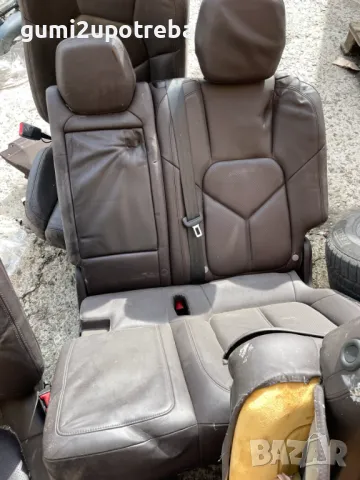 Кафяв Кожен Салон Porsche Cayenne 3.0D 92A/EG22/2012, снимка 4 - Части - 49653682