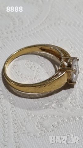 Vintage сребърен пръстен с позлата 3,62 грама , снимка 7 - Пръстени - 45306470