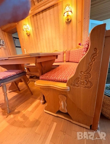 🌲 Масивен кухненски ъгъл в автентичен Шварцвалдски стил 🌲, снимка 2 - Дивани и мека мебел - 53965412