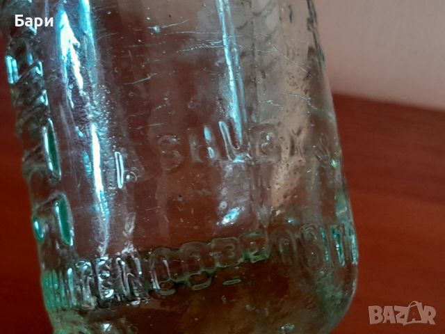 Старо стъклено шише с топче, снимка 10 - Колекции - 45535747