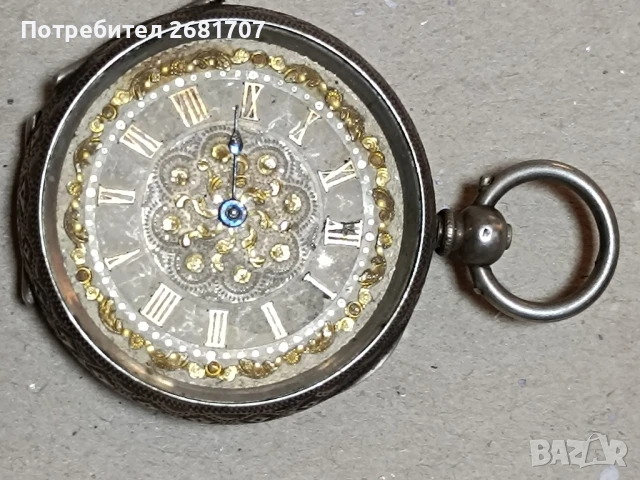 джобен сребърен часовник Swiss 