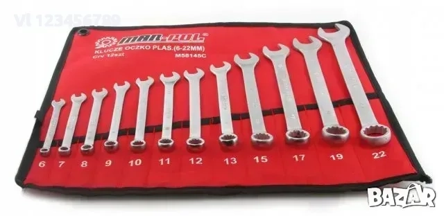 Комплект 12 бр звездогаечни ключове MAR-POL от 6 до 22 мм, снимка 2 - Ключове - 52123492
