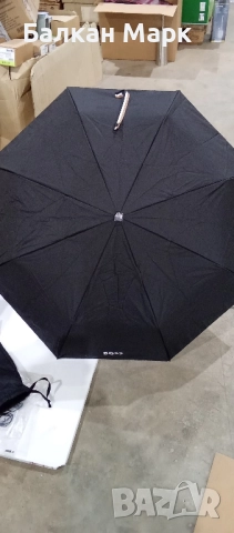 Сгъваем черен мъжки чадър Hugo Boss – ICONIC  нов продукт | Внос от Германия, снимка 5 - Други - 52572097